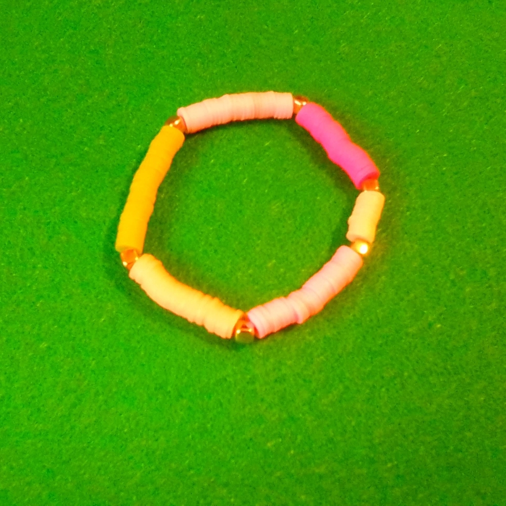 Polymer Clay Heishi Beaded Bracelets